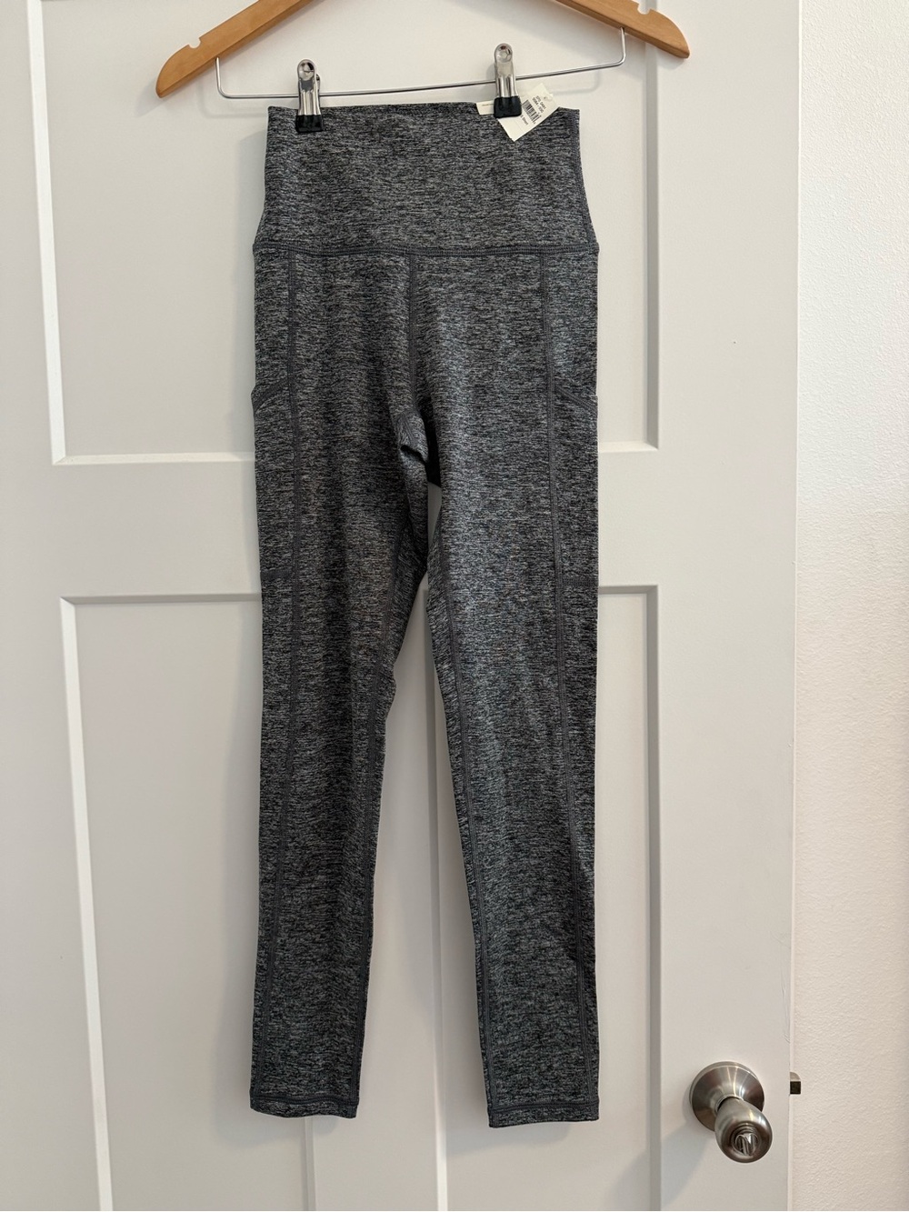 aerie High-Rise Heathered Charcoal Leggings